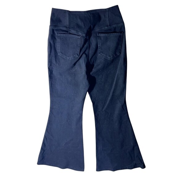 Halara Flex Denim Crossover Waist Super Flare Jeans with Pockets Sz Small Petite - Picture 2 of 11